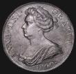 London Coins : A173 : Lot 1608 : Crown 1703 VIGO as ESC 99, Bull 1340, the R of TERTIO on edge overstruck, with the underlying letter...