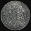 London Coins : A173 : Lot 1848 : Halfcrown 1687 ESC 498, Bull 753  GEF or better with a few flecks of haymarking, in an LCGS holder a...