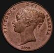 London Coins : A173 : Lot 2022 : Penny 1858 the 8 overstruck , the underlying figure unclear,  Gouby CP1858Ga, EF with a hint of lust...
