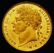London Coins : A173 : Lot 2148 : Sovereign 1821 Marsh 5 GVF the obverse with some rubbing to the King's neck and jawline