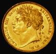 London Coins : A173 : Lot 2149 : Sovereign 1821 Marsh 5, S.3800 EF/GEF and lustrous, with a gentle edge bruise, all George IV Laureat...