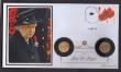 London Coins : A173 : Lot 390 : Numismatic Cover - The Centenary of World War I 22-Carat Sovereign pair, comprising Sovereigns (2) 1...