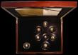 London Coins : A173 : Lot 429 : Proof Set 2012 a part set in gold (8 coins) comprising Two Pounds 'Technology', and One Po...