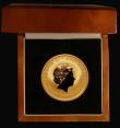 London Coins : A173 : Lot 614 : Australia 100 Dollars Kangaroo 2014 1 ounce fine gold issue BU and in a London Mint Office box with ...