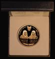 London Coins : A173 : Lot 625 : Bahrain Official Opening of Shaikh Khalifa bin Salman Al Khalifa Causeway Gold Medal 36 mm diameter,...