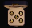 London Coins : A173 : Lot 626 : Bahrain The Great Bahraini Rulers 2004 five piece gold plated silver medal set Shaikh Isa Bin Ali Al...