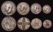 London Coins : A173 : Lot 889 : Proof Set 1911 (8 coins) Halfcrown to Maundy Set UNC to nFDC with an attractive and matching tone, t...
