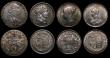 London Coins : A173 : Lot 907 : Shillings (4) 1787 No Hearts ESC 1216, Bull 2128 VF, 1817 IIONI Bull 2146 VF toned, 1842 ESC 1288, B...