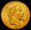 London Coins : A174 : Lot 1265 : France 50 Francs Gold 1862A KM#804.1 GVF, only 24,000 minted, one of many of the 50 Francs in this s...