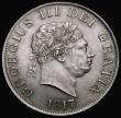 London Coins : A174 : Lot 1729 : Halfcrown 1817 Small Head ESC 618, Bull 2096 UNC with an overall subtle light tone enhanced by touch...