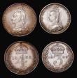 London Coins : A174 : Lot 1787 : Maundy Set 1889 ESC 2504, Bull 3547 EF to UNC the Fourpence with gold tone