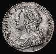 London Coins : A174 : Lot 1847 : Shilling 1734 Roses and Plumes ESC 1197, Bull 1706 VF or better with some haymarking and hints of go...