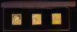 London Coins : A174 : Lot 671 : The Victorian Era Gold Stamp Ingot Collection a 3-piece set hallmarked in 9 carat Gold consisting of...