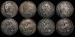 London Coins : A174 : Lot 828 : Crowns (4) 1818 LVIII ESC 211, Bull 2005 Fine with some contact marks and a gentle edge bruise, 1818...