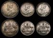 London Coins : A174 : Lot 975 : Canada (4) 25 Cents (2) 1907 KM#25 About Fine/Fine, toned, 1914 KM#24 NVF, Ten Cents 1917 KM#23 EF w...