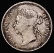 London Coins : A175 : Lot 1144 : Straits Settlements 50 Cents 1896 KM#13 Fine, toned