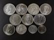London Coins : A175 : Lot 1290 : Halfcrowns to Shillings (11) Halfcrowns (8) 1914 GVF, 1916 GVF/NEF and lustrous, 1927 First Reverse ...
