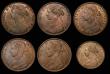 London Coins : A175 : Lot 1313 : Pennies (5) 1861 Freeman 22 dies 4+D A/UNC with traces of lustre, 1862 Freeman 39 dies 6+G Toned UNC...