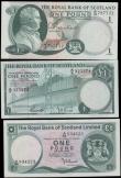 London Coins : A175 : Lot 135 : Scotland (3) a higher grade selection, EF - UNC, of 1 Pounds from The Royal Bank of Scotland  3 diff...