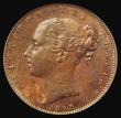 London Coins : A175 : Lot 1516 : Farthing 1843 Second A in BRITANNIAR unbarred, LCGS Variety 02, EF and attractively toned, in an LCG...