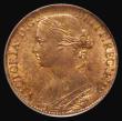 London Coins : A175 : Lot 1520 : Farthing 1860 Beaded Border Freeman 496 dies 1+A, UNC with good subdued mint lustre, in an LCGS hold...