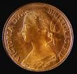 London Coins : A175 : Lot 1521 : Farthing 1860 Beaded Border, Freeman 496 dies 1+A, UNC with around 85% mint lustre, in an LCGS holde...