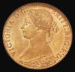 London Coins : A175 : Lot 1530 : Farthing 1868 Freeman 519 dies 3+B Choice UNC with full mint lustre, a superb example, in an LCGS ho...