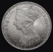 London Coins : A175 : Lot 1586 : Florin 1885 Small trefoils on long arcs ESC 861, Bull 2909 A/UNC and lustrous with some light contac...