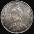 London Coins : A175 : Lot 1589 : Florin 1887 Jubilee Head, Large capital J in J.E.B.  ESC 868, Bull 2953, Davies 810 dies 1A, UNC and...