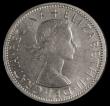 London Coins : A175 : Lot 1625 : Florin 1957 ESC 968K, Bull 4406, UNC with excellent surfaces and a subtle golden tone, in an LCGS ho...
