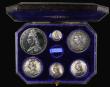 London Coins : A175 : Lot 163 : 1887 Golden Jubilee Currency Set contained in a black box with 'JUBILEE COINAGE 1887' in g...