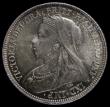 London Coins : A175 : Lot 1727 : Shilling 1897 ESC 1366, Bull 3162, UNC with choice blue/green tone enhanced by flashes of gold and m...