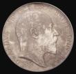 London Coins : A175 : Lot 1731 : Shilling 1902 Matt Proof ESC 1411, Bull 3588 UNC the obverse with golden tone with touches of blue, ...