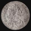 London Coins : A175 : Lot 1773 : Sixpence 1678 8 over 7 ESC 1517, Bull 573 UNC or very near so with subtle golden tone and touches of...