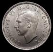 London Coins : A175 : Lot 1826 : Sixpence 1949 ESC 1838A, Bull 4255, Choice UNC and lustrous with a subtle blue and golden tone, in a...