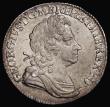 London Coins : A175 : Lot 1838 : Shilling 1723 SSC First Bust ESC 1176, Bull 1586, VF the obverse with gold toning