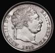 London Coins : A175 : Lot 1850 : Shilling 1819 9 over 6 Bull 2154, Davies 87, unlisted in the 1992 ESC, EF and lustrous, a key rarity...