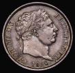 London Coins : A175 : Lot 1855 : Shilling 1820 NI of HONI struck over angled NI, variety on ESC 1236, Bull 2157, EF toned with a cont...