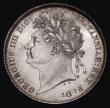 London Coins : A175 : Lot 1859 : Shilling 1824 ESC 1251, Bull 2400 UNC the reverse with minor cabinet friction, a most attractive and...