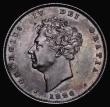 London Coins : A175 : Lot 1868 : Shilling 1826 Milled edge Proof ESC 1258, Bull 2411 nFDC with gold and blue-grey tone, retaining muc...