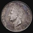 London Coins : A175 : Lot 1871 : Shilling 1829 ESC 1260, Bull 2413 GVF with some contact marks and hairlines, the obverse colourfully...
