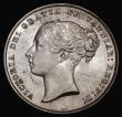 London Coins : A175 : Lot 1890 : Shilling 1844 ESC 1291, Bull 2990, UNC with original mint lustre and a few flecks of toning, An extr...