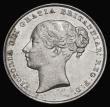 London Coins : A175 : Lot 1894 : Shilling 1848 8 over 6 ESC 1294, Bull 2994, EF with two scratches on the obverse, very rare, especia...
