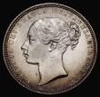 London Coins : A175 : Lot 1918 : Shilling 1869 ESC 1319, Bull 3037, Die Number 11, EF with light hairlines, the reverse nicely toned,...