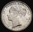 London Coins : A175 : Lot 1937 : Shilling 1884 Shorter line below SHILLING, ESC 1343 Davies 922 dies 7F, Cross on crown points to a b...