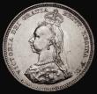 London Coins : A175 : Lot 1939 : Shilling 1887 Jubilee Head ESC 1351, Bull 3137, variety with no loop in Q of QUI, Davies 980 dies 1A...