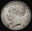 London Coins : A175 : Lot 1941 : Shilling 1887 Young Head ESC 1349, Bull 3080 EF with some scratches and a tone spot on the obverse 