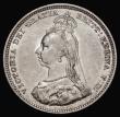 London Coins : A175 : Lot 1946 : Shilling 1889 Small Jubilee Head, Q of QUI with curved looped tail, stated by the vendor to be 9 ove...