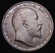 London Coins : A175 : Lot 1959 : Shilling 1902 Matt Proof ESC 1411, Bull 3588 nFDC with gold and grey toning