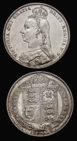 London Coins : A175 : Lot 1996 : Shillings (2) 1890 ESC 1357, Bull 3144, NEF/GVF, 1891 ESC 1358, Bull 3145, EF with some contact mark...